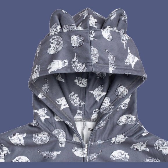 Taylor Swift Official Grey Cat XS Meredith and Olivia Pajamas Jumpsuit Onesie - Picture 2 of 3